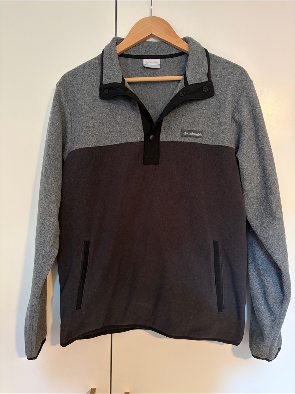 Columbia Snap Fleece Pullover Men's Gray & Black